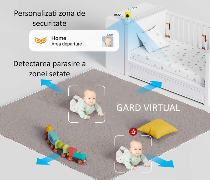 Camera de supraveghere copil WiFi 4MP Ultra HD [4]