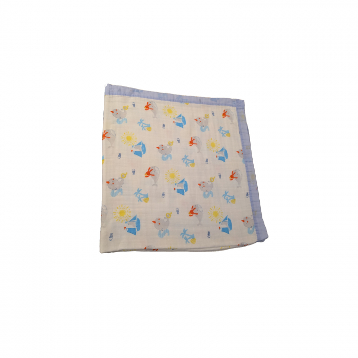 Set de hranire pentru bebelusi si copii, 5 piese, din silicon, fara BPA+Paturica pentru Bebe, Muselina multi strat, 110x110 cm, din Bumbac, 0-5 Ani [6]