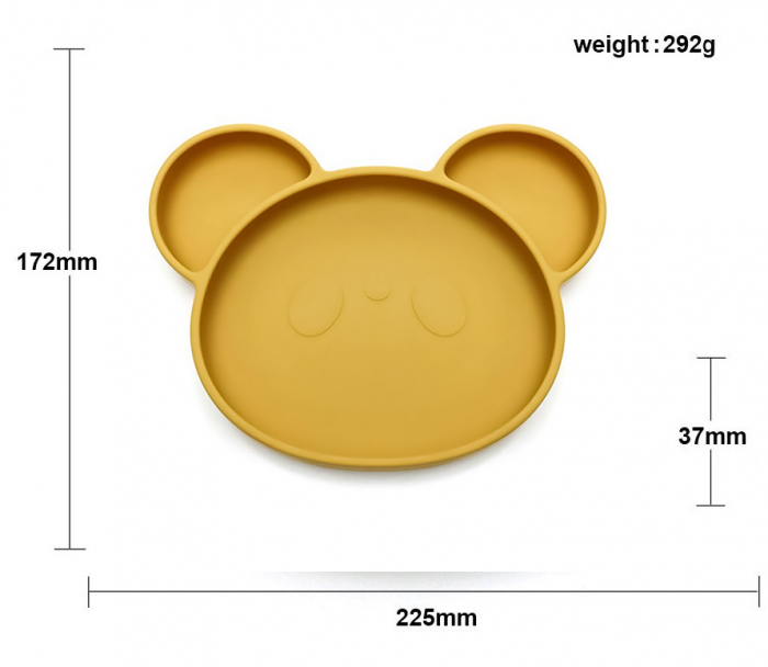 Set de hranire pentru bebelusi si copii, 5 piese, din silicon, fara BPA+Paturica pentru Bebe, Muselina multi strat, 110x110 cm, din Bumbac, 0-5 Ani [8]