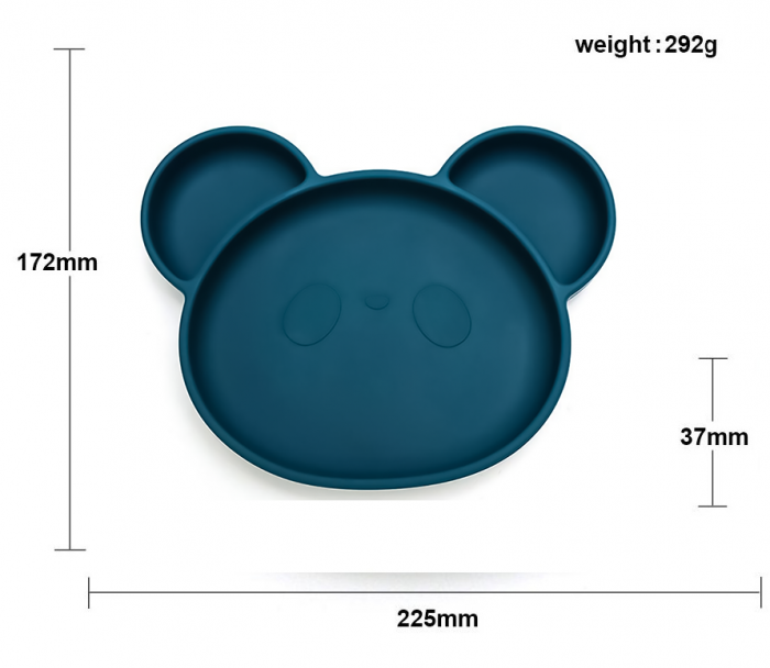 Set de hranire pentru bebelusi si copii, 6 piese, din silicon, fara BPA+ Compleu bebe 3 piese, body cu maneca lunga, pantalon si caciula multicolor [5]