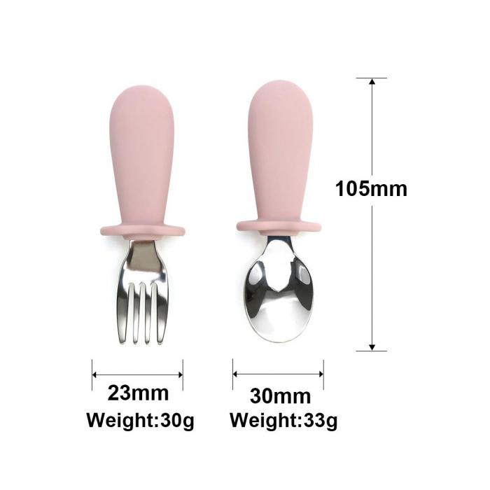 Set de hranire pentru bebelusi si copii, 6 piese, din silicon, fara BPA+Paturica pentru Bebe, Muselina multi strat, 110x110 cm, din Bumbac, 0-5 Ani, Model Animale [6]