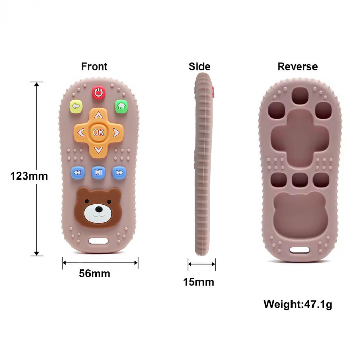 Set lantisor suzeta si jucarie dentitie bebe 2 piese din silicon alimentar fara BPA [2]