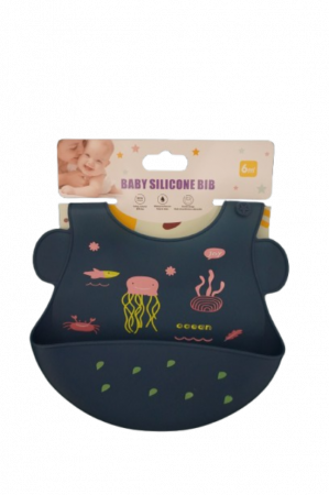 Hranire - Bavetică din silicon pentru bebeluși – diverse modele, moale și impermeabilă