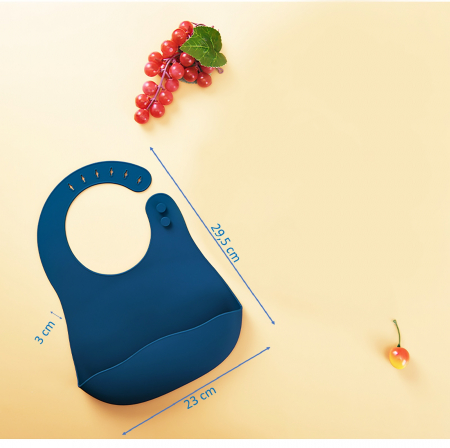 Bavetica pentru bebeluși din silicon rezistent la apă, fără BPA, reglabila [1]