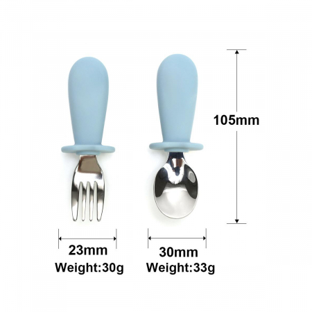 Set de hranire pentru bebelusi si copii, 4 piese, din silicon, fara BPA [2]