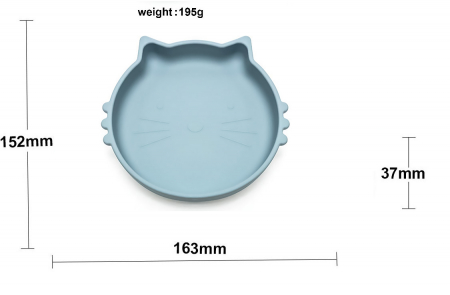 Set de hranire pentru bebelusi si copii, 4 piese, din silicon, fara BPA+Kit amprenta mulaj manuta sau piciorus bebe si rama foto, 23x28cm [3]