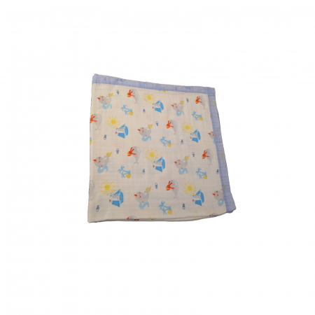 Set de hranire pentru bebelusi si copii, 5 piese, din silicon, fara BPA+Paturica pentru Bebe, Muselina multi strat, 110x110 cm, din Bumbac, 0-5 Ani [5]