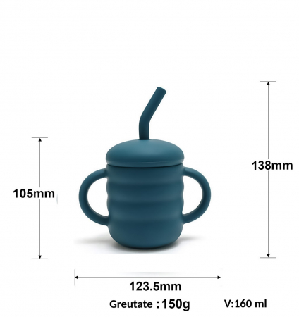 Set de hranire pentru bebelusi si copii, 6 piese, din silicon, fara BPA [3]