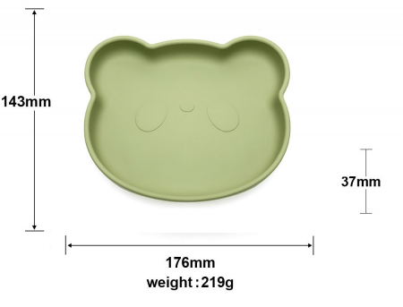 Set de hranire pentru bebelusi si copii, 6 piese, din silicon, fara BPA+ Compleu bebe 3 piese, body cu maneca lunga, pantalon si caciula alb/verde [4]