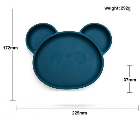 Set de hranire pentru bebelusi si copii, 6 piese, din silicon, fara BPA+ Compleu bebe 3 piese, body cu maneca lunga, pantalon si caciula multicolor [4]