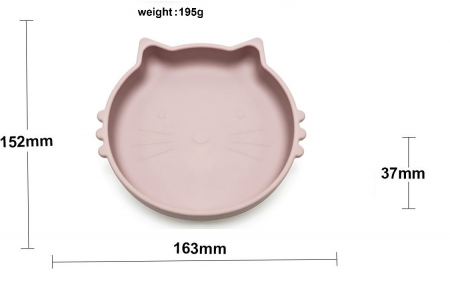 Set de hranire pentru bebelusi si copii, 6 piese, din silicon, fara BPA+Paturica pentru Bebe, Muselina multi strat, 110x110 cm, din Bumbac, 0-5 Ani, Model Animale [4]