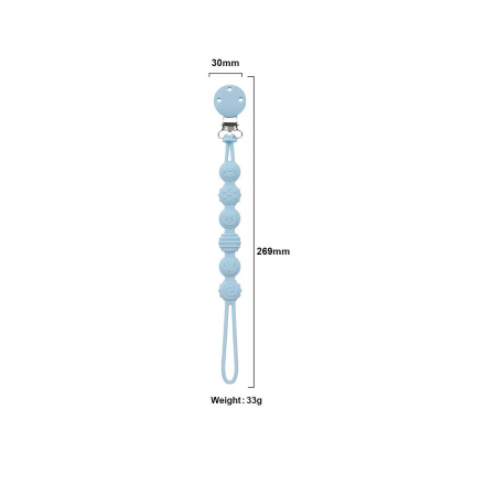 Set lantisor suzeta si jucarie dentitie, 2 piese, din silicon, fara BPA [2]