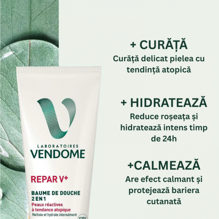 Cremă balsam de duș 2 în 1 Repar V+, 250 ml [2]