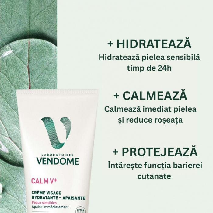 Cremă de față hidratantă și calmantă Calm V+, 50 ml [2]