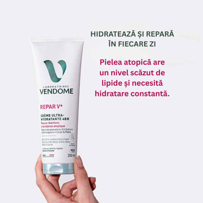 Cremă ultra hidratantă 48h Repar V+, 250 ml [4]