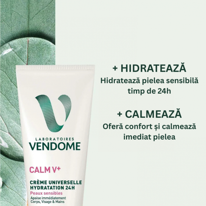 Cremă universală hidratantă 24H, Calm V+, 250 ml [2]