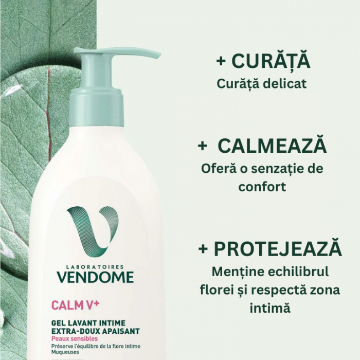 Gel de spălare intim calmant extra delicat Calm V+, 200 ml [2]