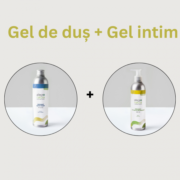 Pachet: Gel intim cu tei bio 250 ml + Gel de duș energizant bio 250 ml [1]
