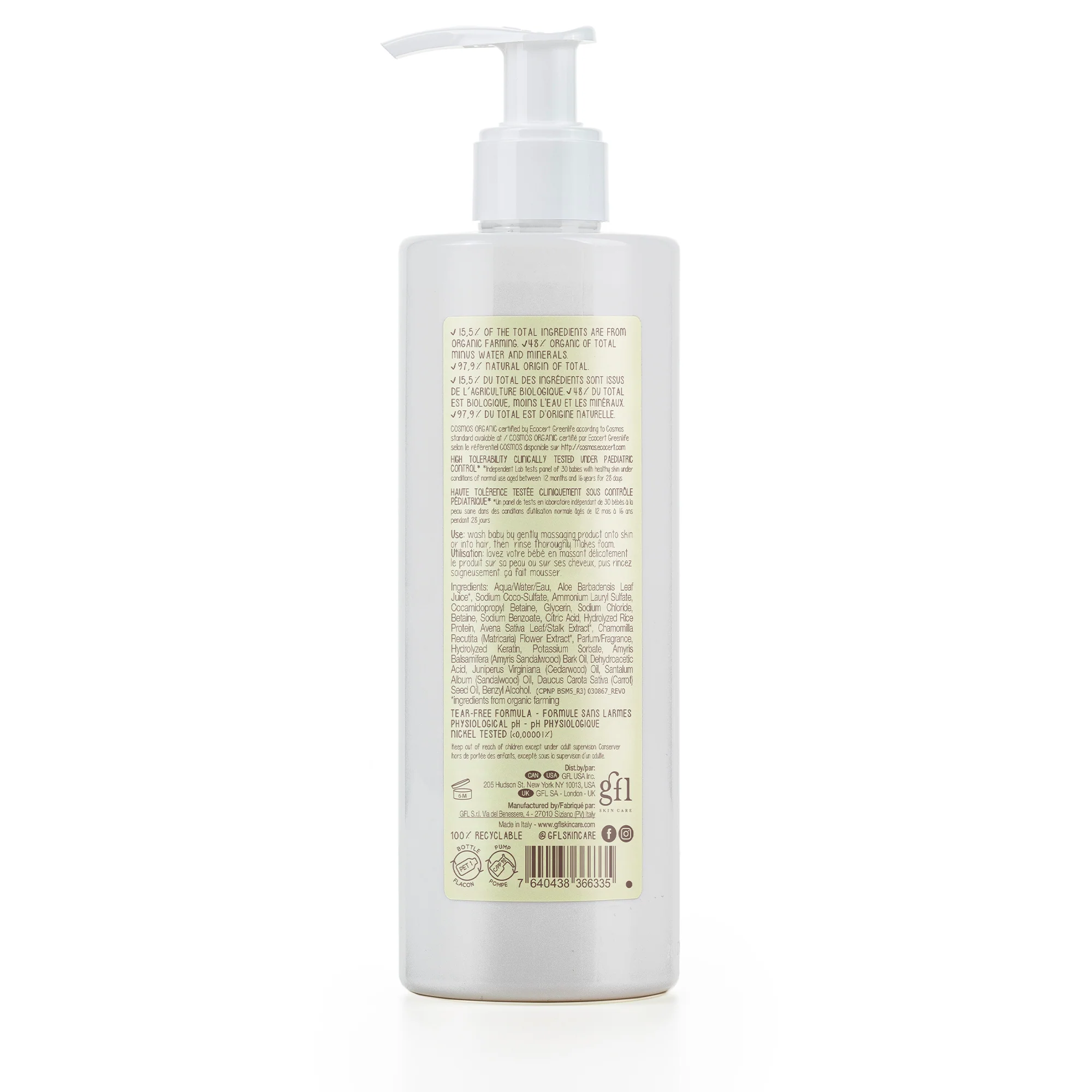 Șampon și gel de duș organic pentru copii 12 luni+ , 380 ml [3]