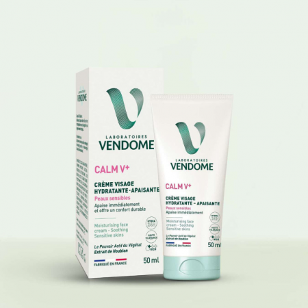Piele sensibilă - Cremă de față hidratantă și calmantă Calm V+, 50 ml