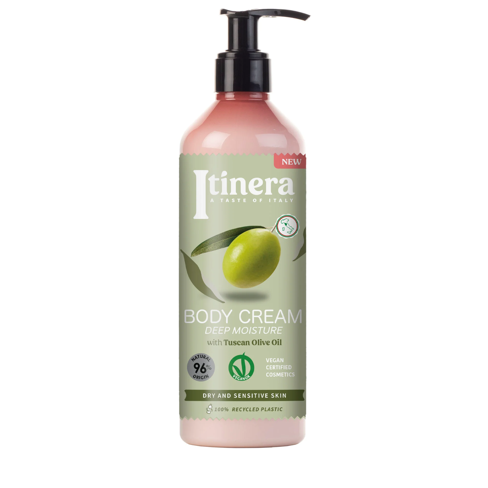 Solutii organice de ingrijire - Crema intens hidratantă pentru corp cu ulei de măsline toscan, 370 ml