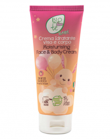 Biocontè - Cremă hidratantă pentru față si corp, cu infuzie de caise și ulei de migdale bio, 100 ml