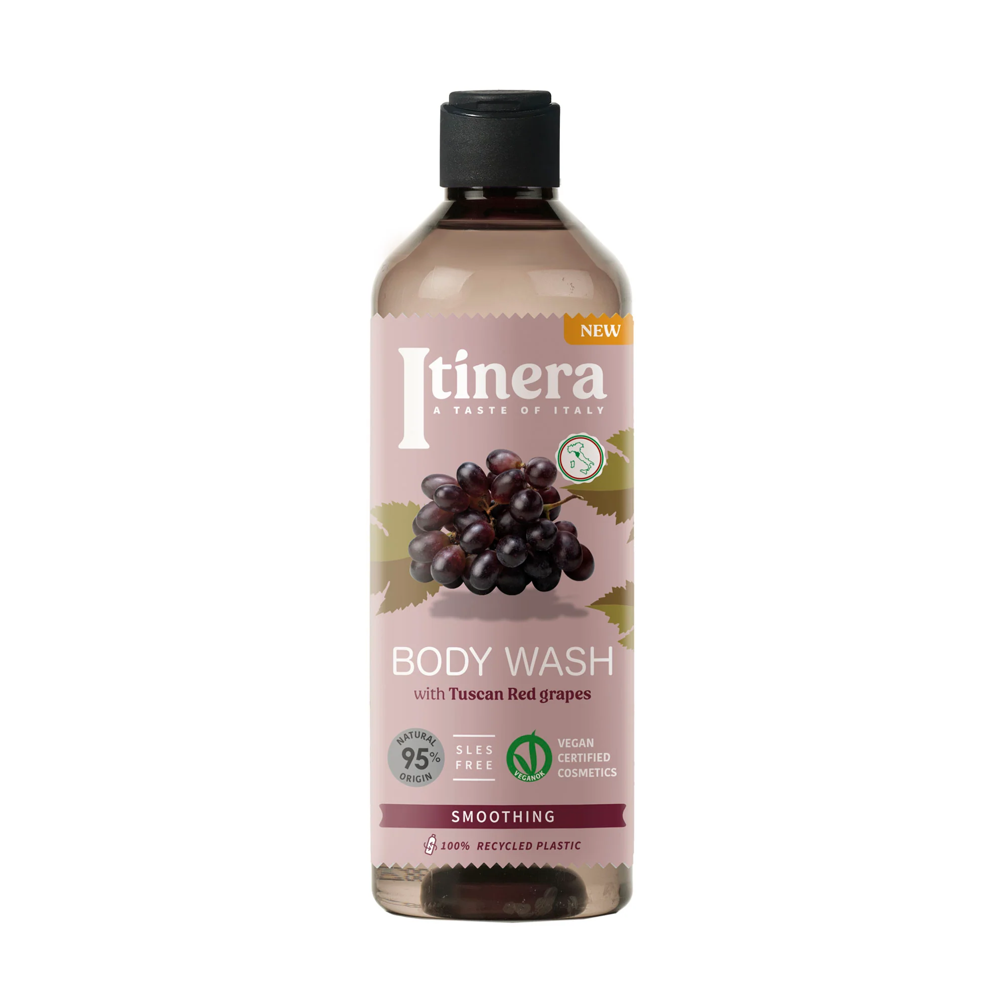 Solutii organice de ingrijire - Gel de duș catifelant cu extract de struguri roșii din Toscana, 370 ml