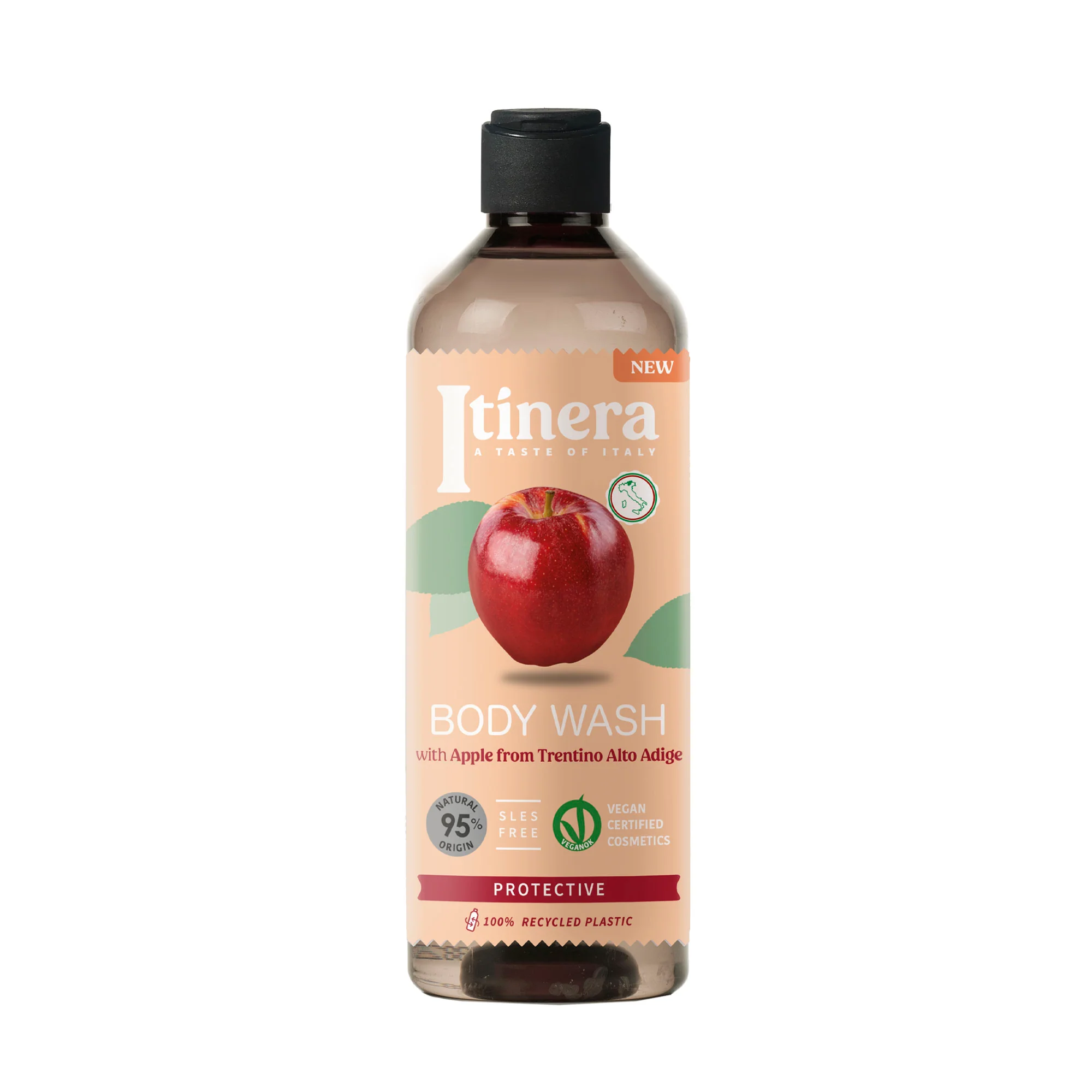 Solutii organice de ingrijire - Gel de duș emolient cu extract de măr din Trentino, 370 ml