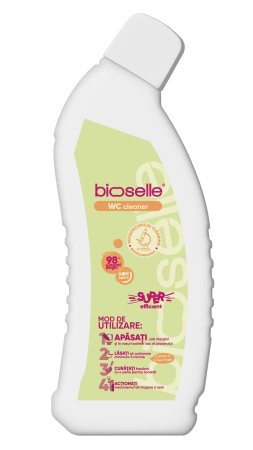 Curatenie cu probiotice - Gel detartrant, dezinfectant și dezodorizant pentru WC, Bioselle, 750 ml