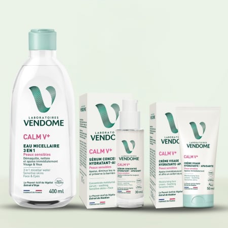 Solutii organice de ingrijire - Pachet Calm V: Apă micelară 400 ml + Ser hidratant 30 ml + Cremă hidratantă 50 ml