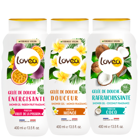 Branduri cosmetice - Pachet 3 x gel de dus Lovea, 400 ml