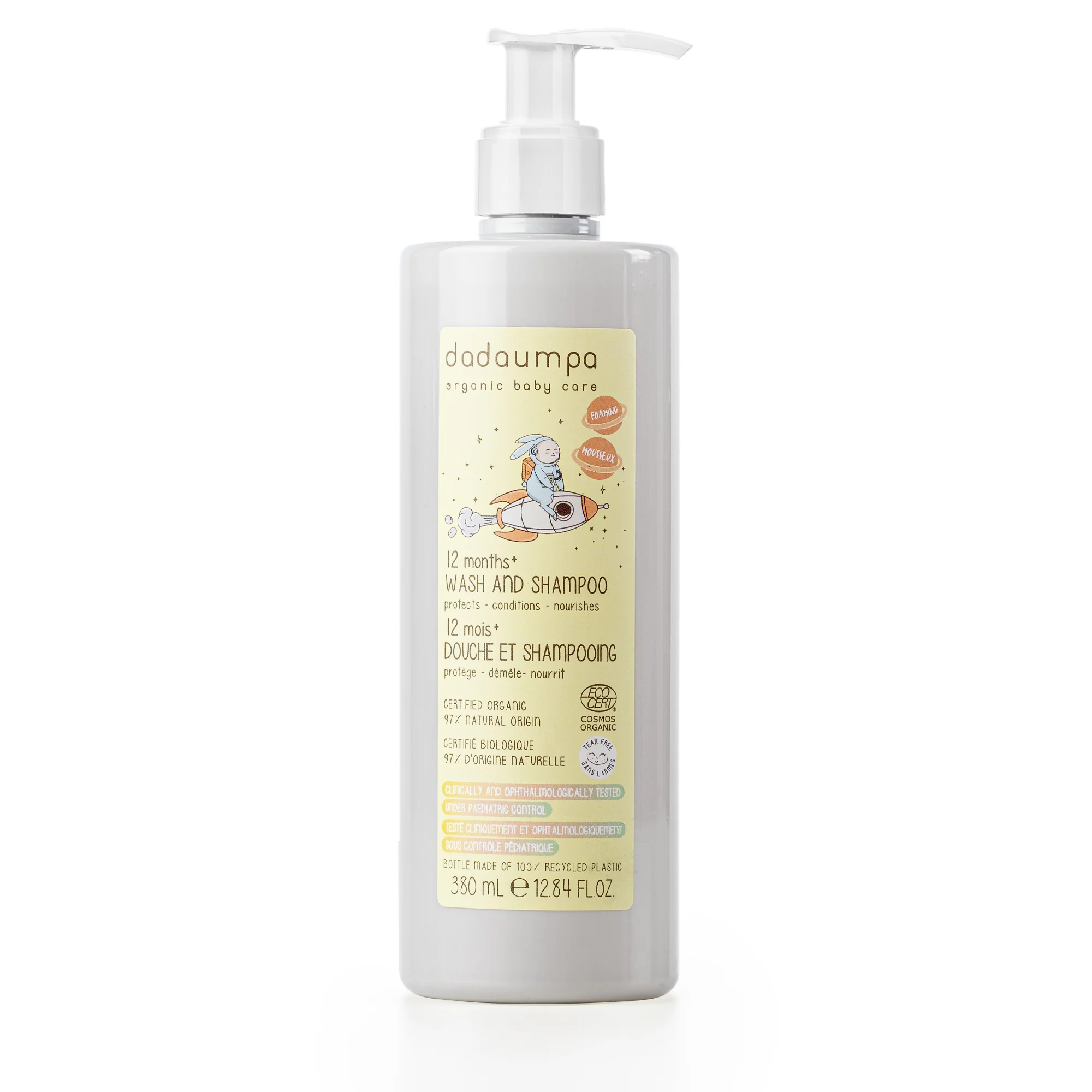 Dadaumpa - Șampon și gel de duș organic pentru copii 12 luni+ , 380 ml