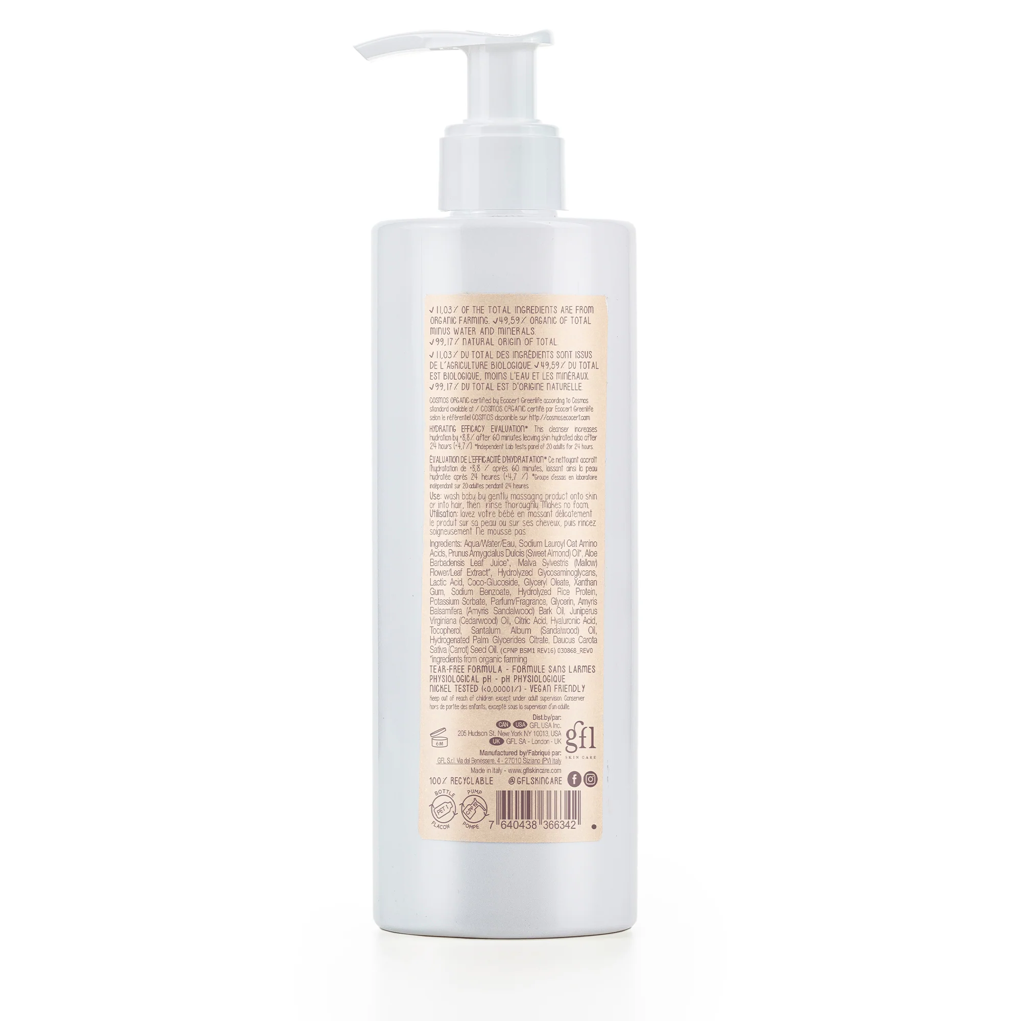 Șampon și gel de duș organic pentru copii 0 luni+ , 380 ml [2]