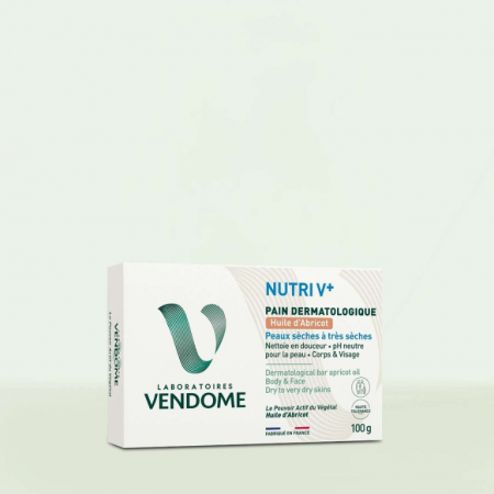 Laboratoires Vendôme - Săpun dermatologic cu ulei de caise Nutri V+, 100 g