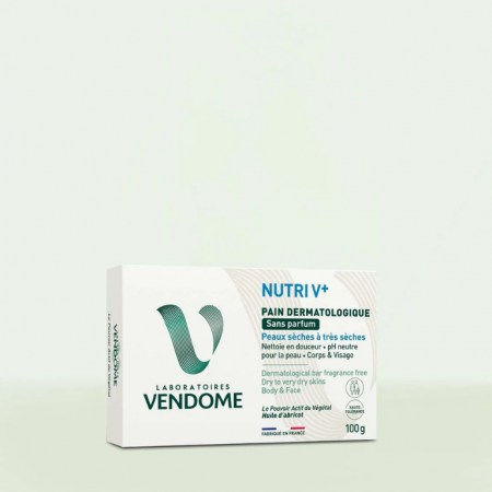 Laboratoires Vendôme - Săpun dermatologic fără parfum Nutri V+, 100 g