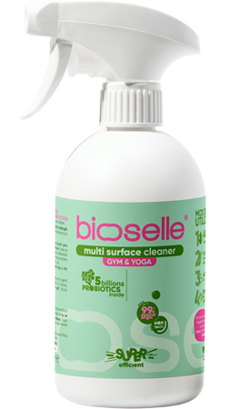 Curatenie cu probiotice - Spray cu probiotice pentru yoga si gym, Bioselle, 500 ml