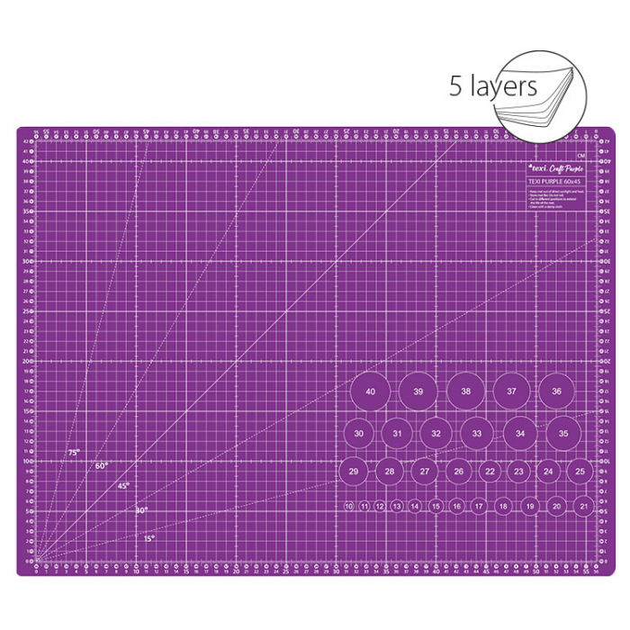 Kit taiere si feliere, dimensiune 60 x 45 cm TEXI CRAFT MOV [3]