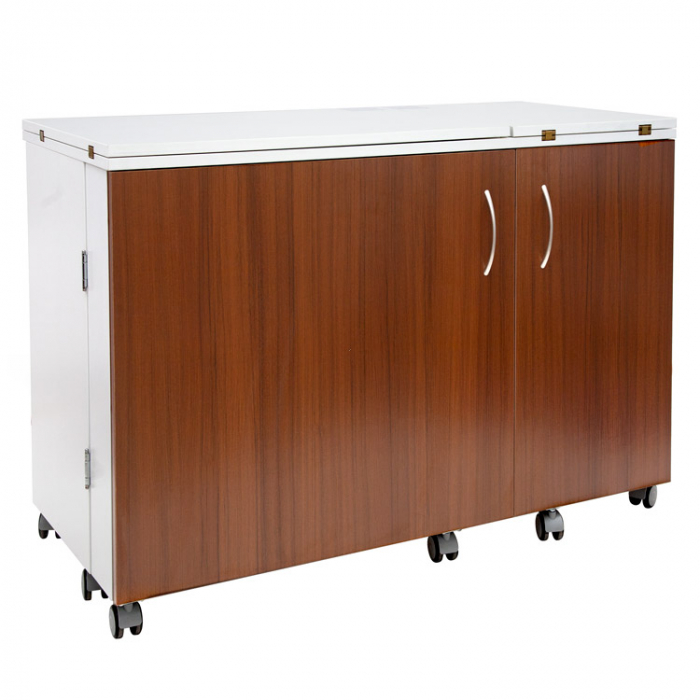 Birou modular pentru atelier de croitorie TEXI SESAME DUO O, maro cu alb [3]