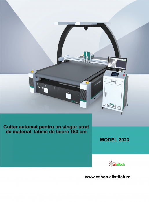 Cutter automat pentru un singur strat de material, latime de taiere 180 cm AOL 1825 [2]
