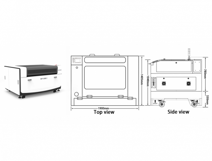 Laser de taiat si gravat cu tub Co2, putere 130W SF1390i [3]
