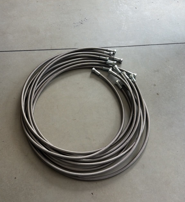Furtun abur ALL DN12 L1500MM 1/2" - teflon carcasa metalica [4]