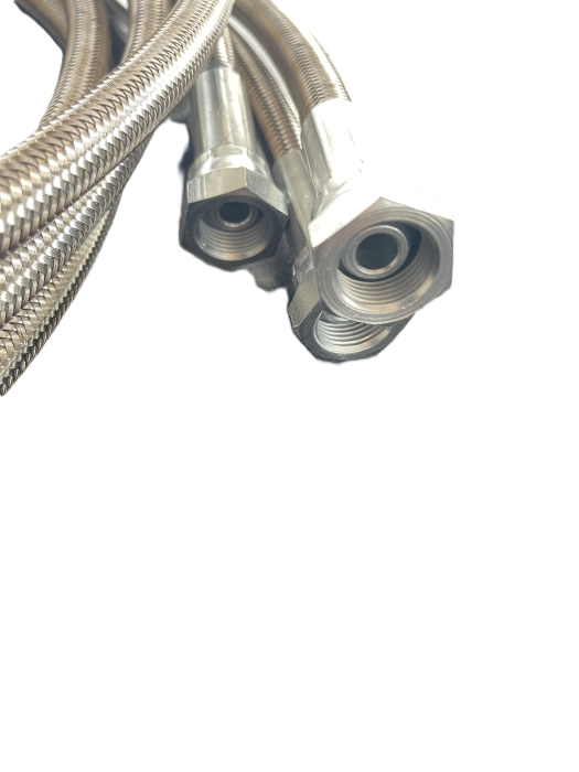 Steam Hose ALL DN12 L2000MM 1/2" - PTFE metal casing [3]