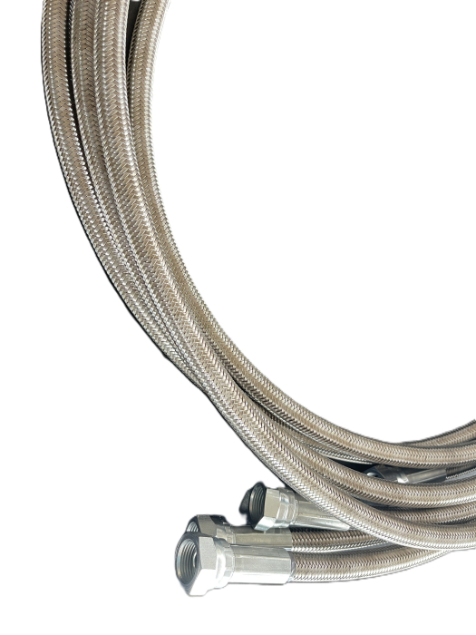 Steam Hose ALL DN12 L2000MM 1/2" - PTFE metal casing [2]