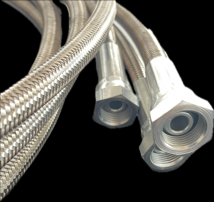 Furtun pentru abur din teflon cu carcasa metalica ALL - L3000 mm [2]
