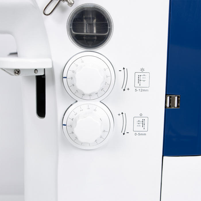 Automatic two-needle post-bed machine for sewing thick fabrics with backstitching, unison feed and deco seam - complete set TEXI NOVA P-OS 3212 [5]
