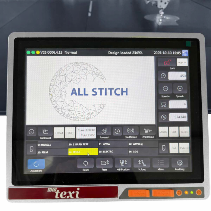 Mașină de cusut CNC programabilă cu acționări independente TEXI CNC 250×120 [4]