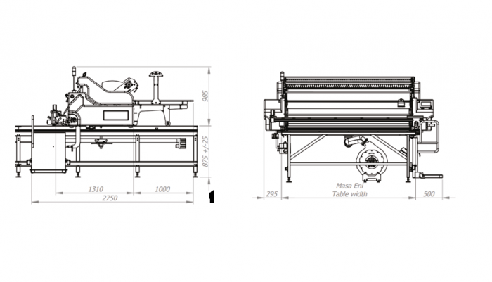 Masina de spanuire automata a materialelor flexibile cu platforma pentru operator [3]