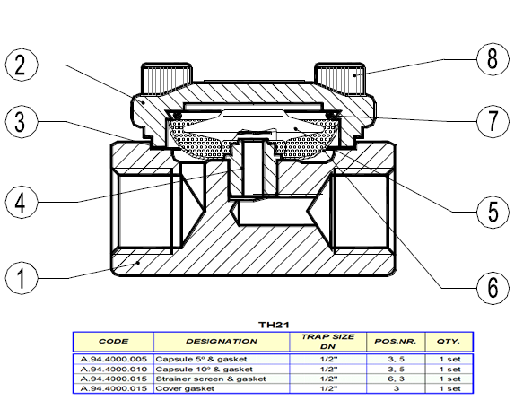 Oala de condens termostatica 1/2" TH21 ADCA [3]
