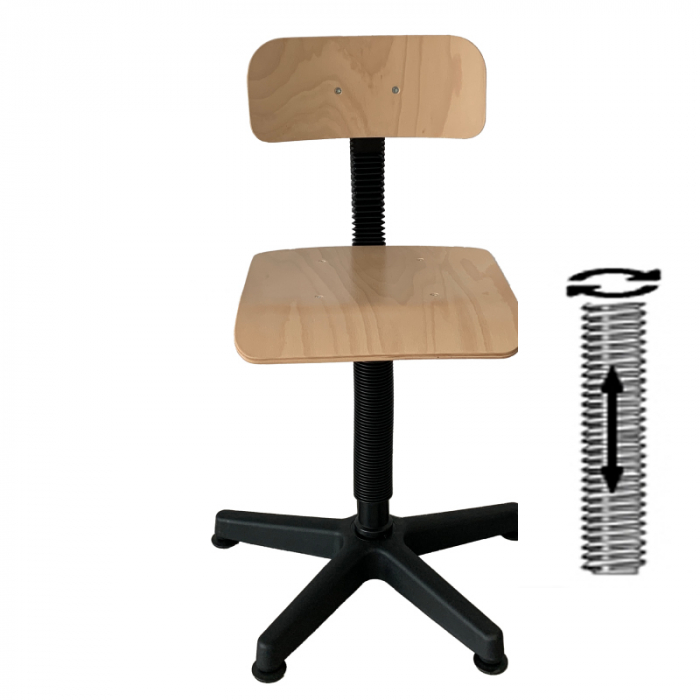 Scaun ergonomic industrial, rotativ cu inaltime reglabila pe surub All KT-2 [2]