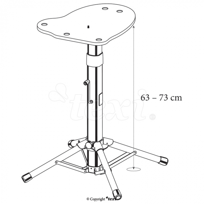 TEXI AP02 Suport telescopic pentru presa cu abur Apollo, inaltime reglabila 63-73 cm [2]